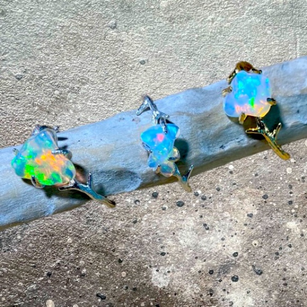 Ethiopian Opal Tree of Life Ring, Welo Opal ring